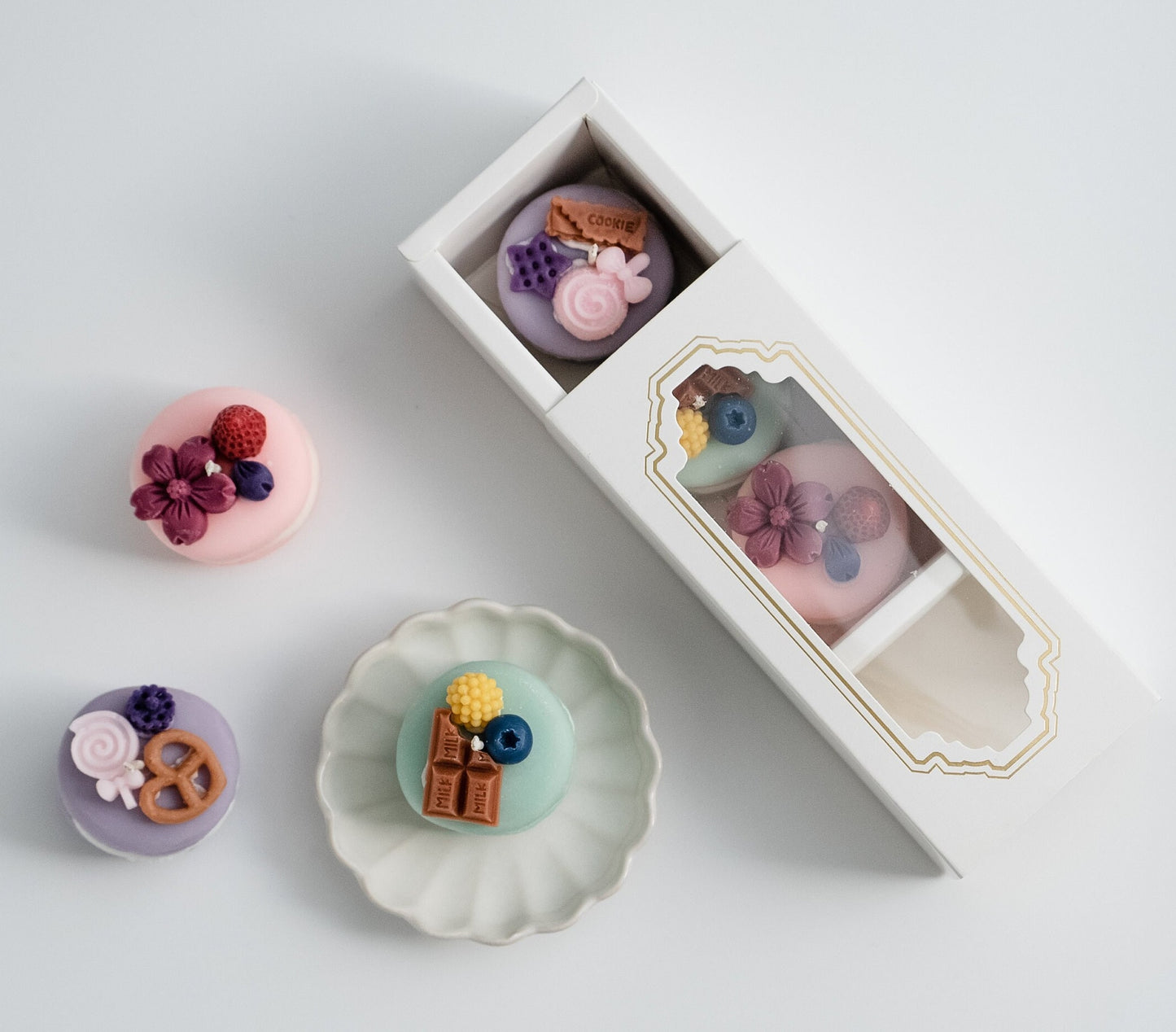 Macaron Dessert Candle Set
