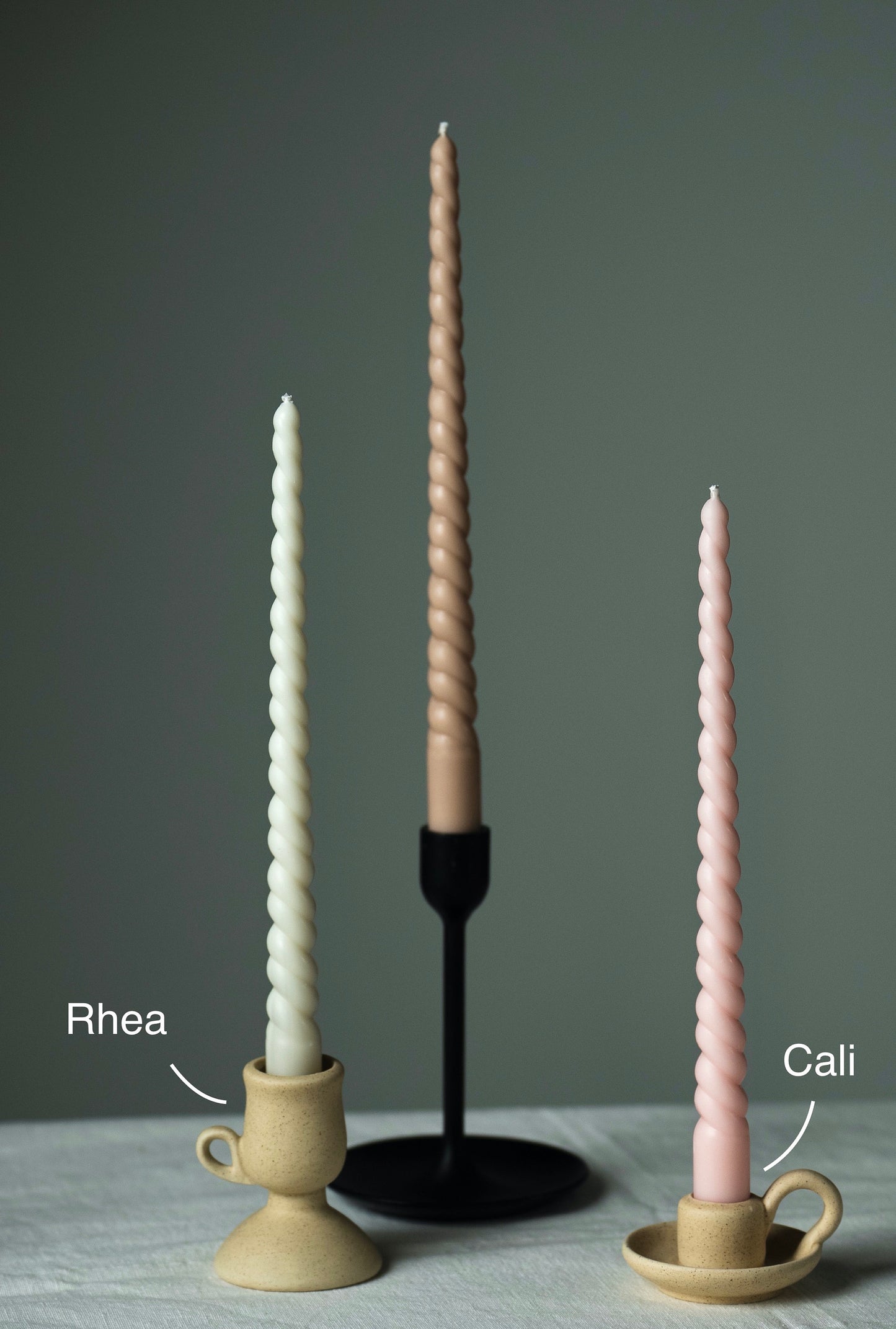 Twisted Taper Candle Set | Beeswax & Soy Wax