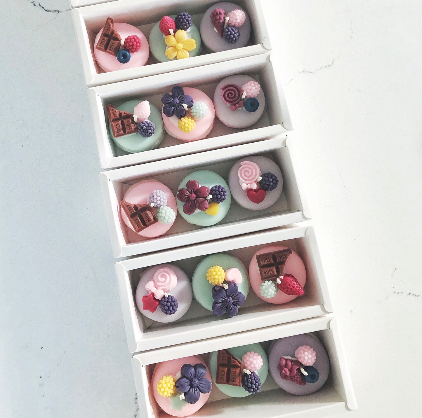 Macaron Dessert Candle Set