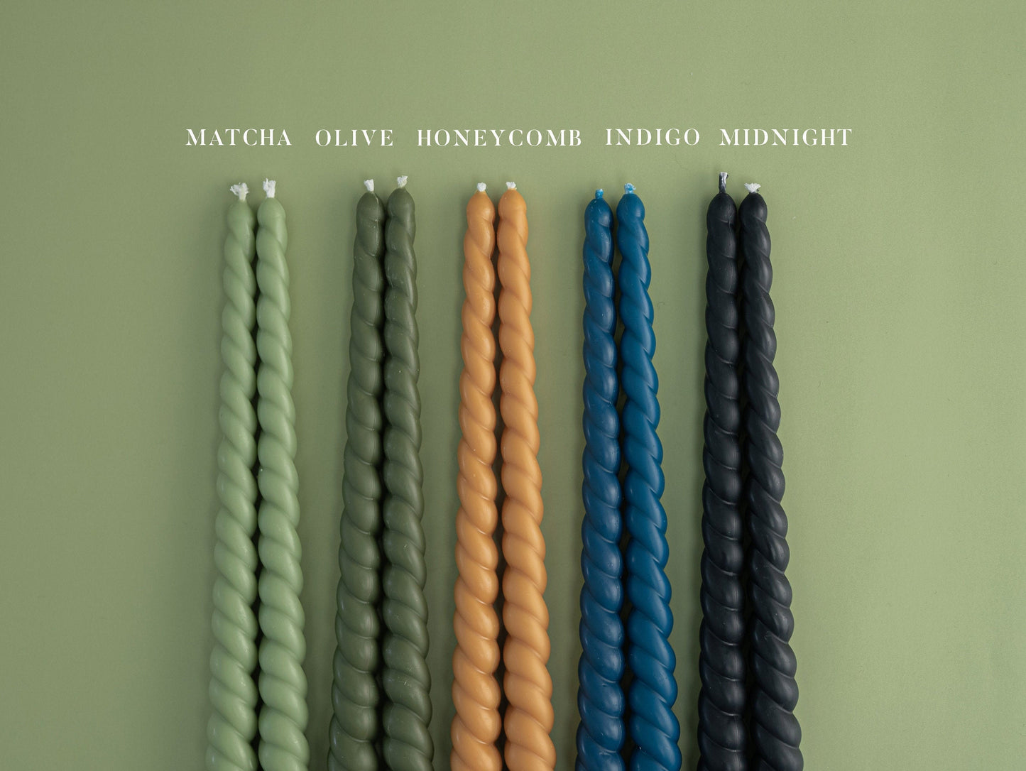 Twisted Taper Candle Set | Beeswax & Soy Wax