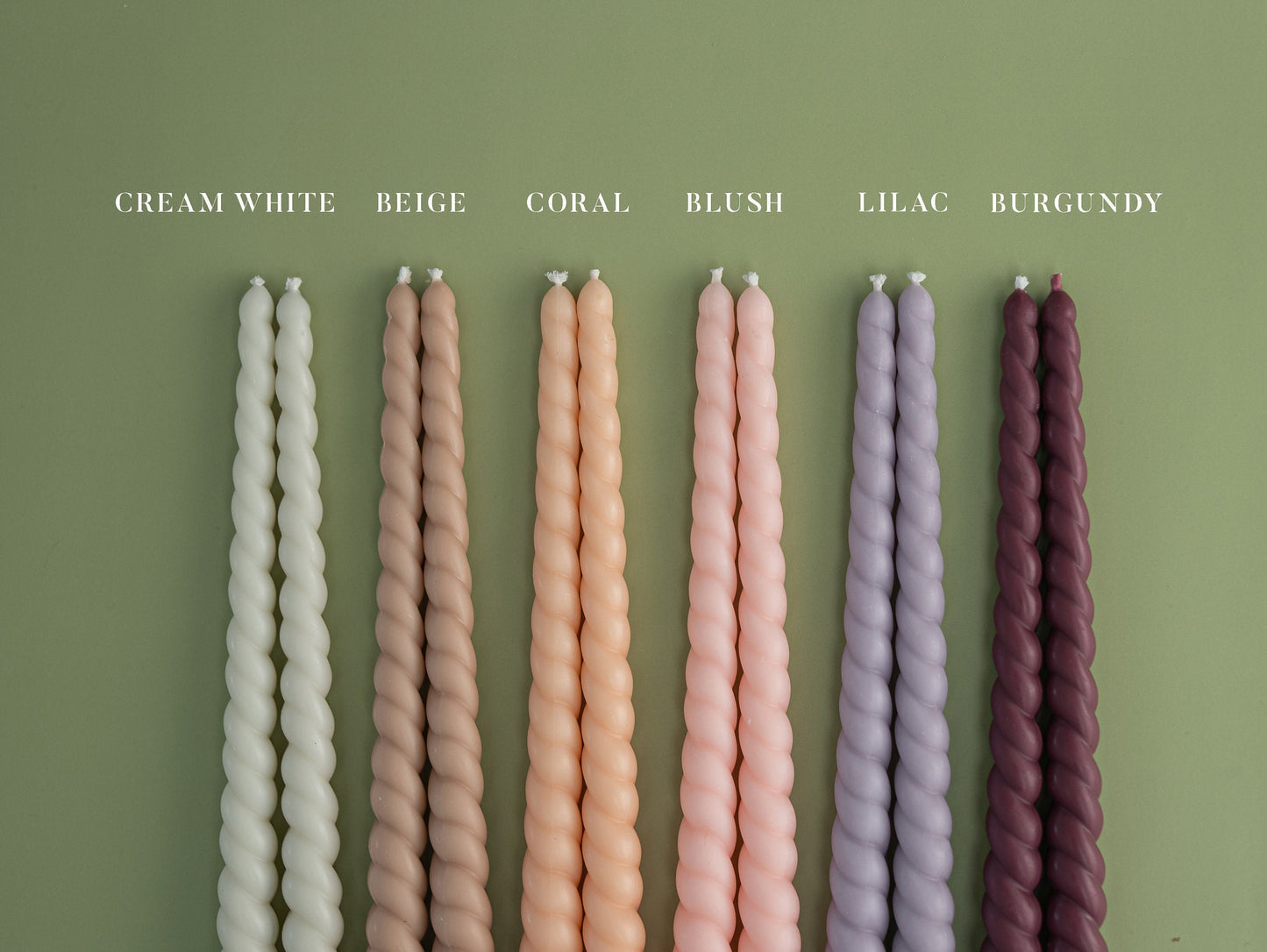 Twisted Taper Candle Set | Beeswax & Soy Wax