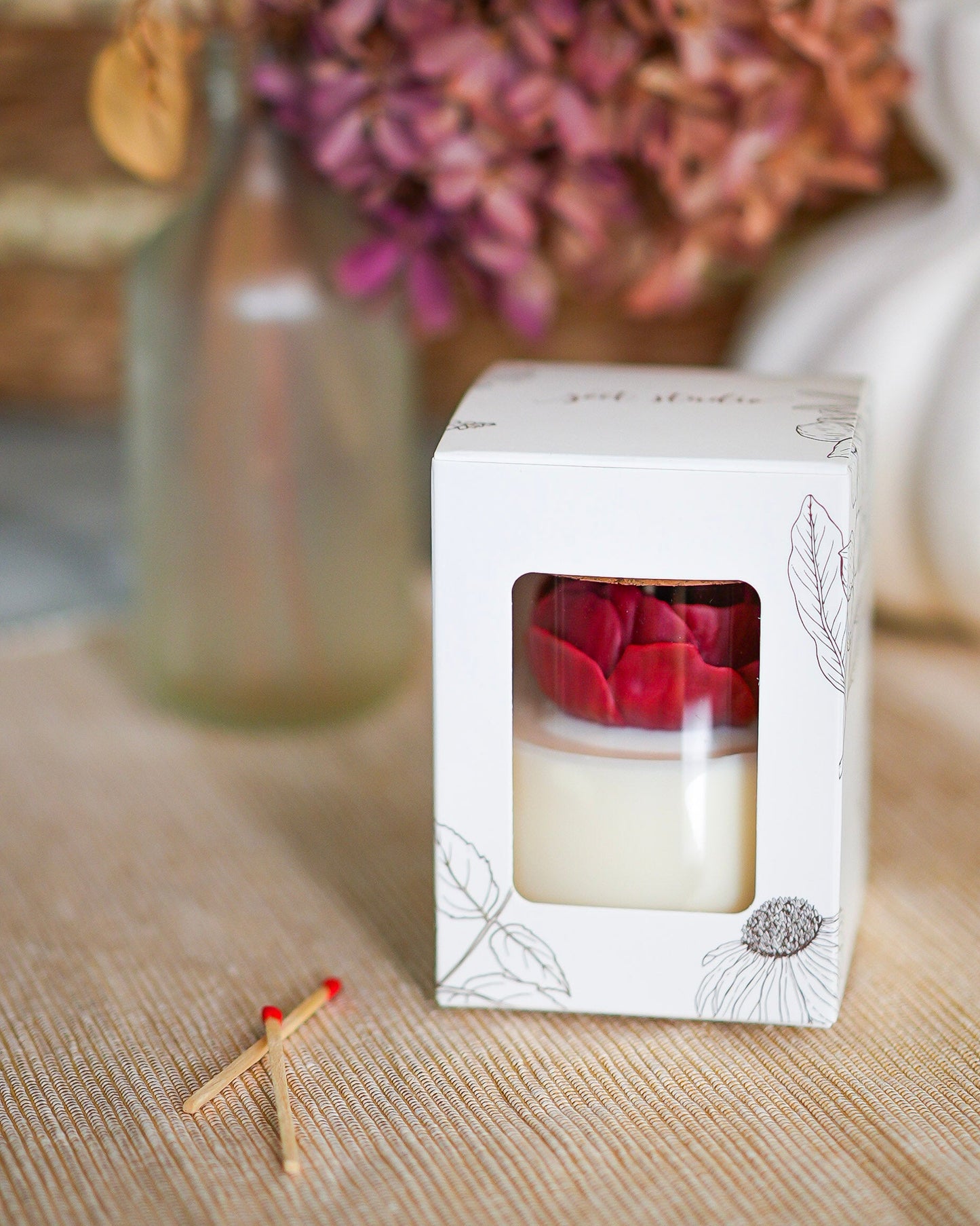 Heart Peony Candle