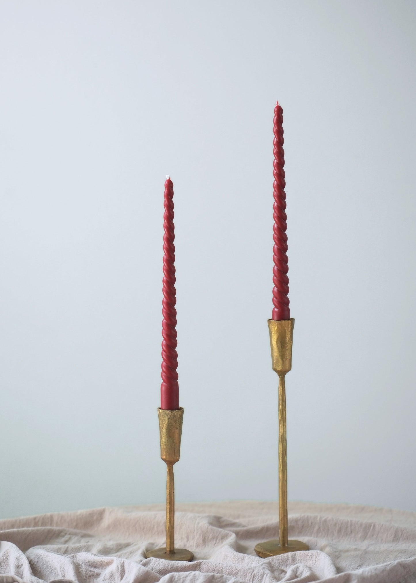 Holiday Twisted Taper Candle Set | Beeswax & Soy Wax