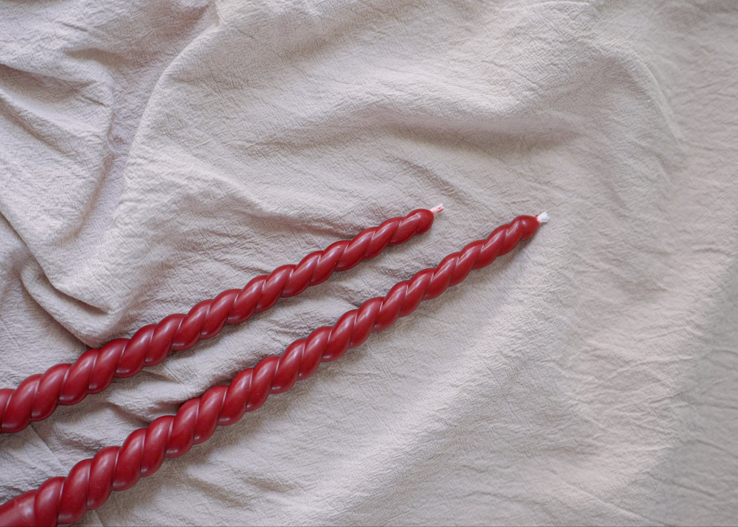 Holiday Twisted Taper Candle Set | Beeswax & Soy Wax