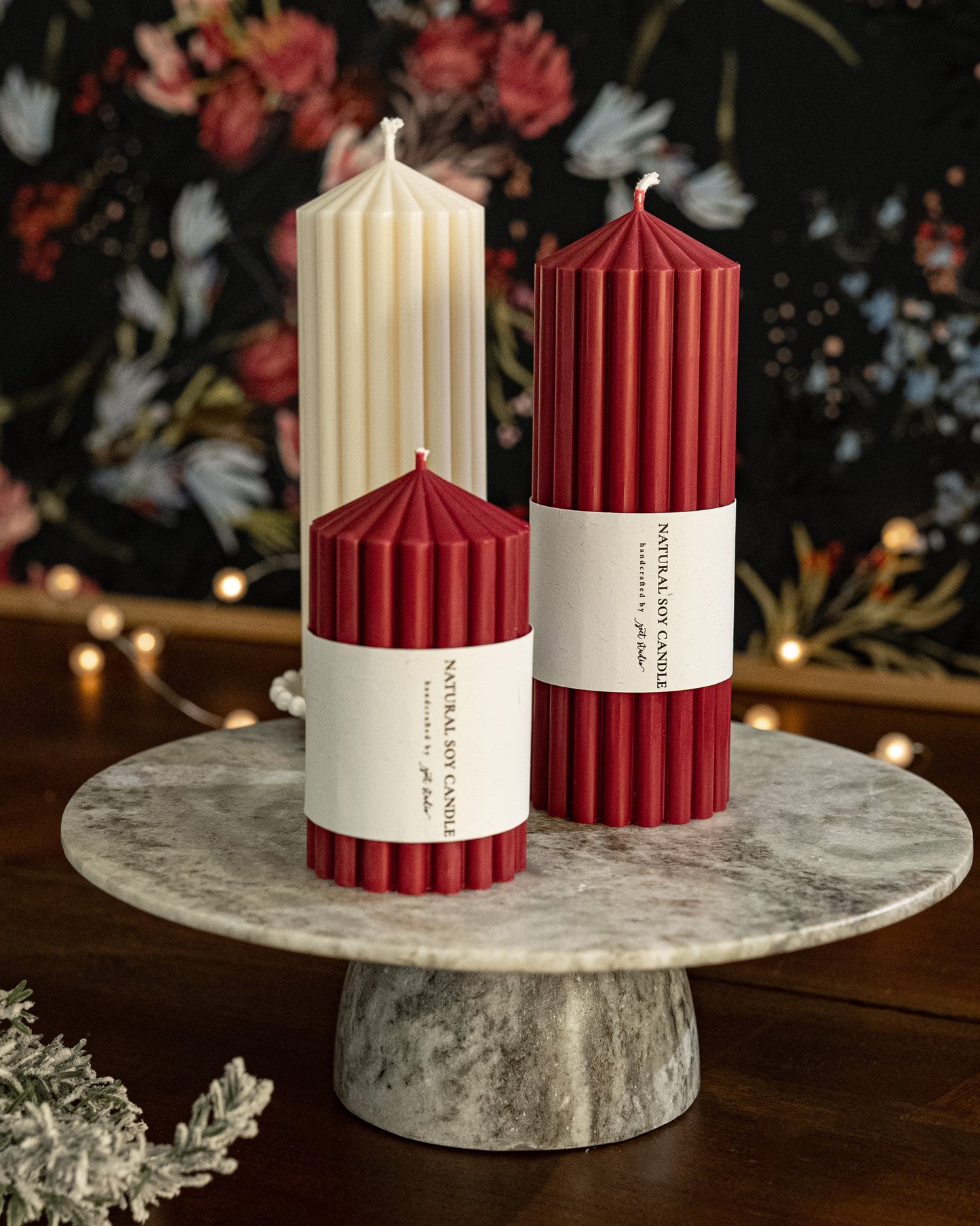 Long Lasting Holiday Pillar Candle
